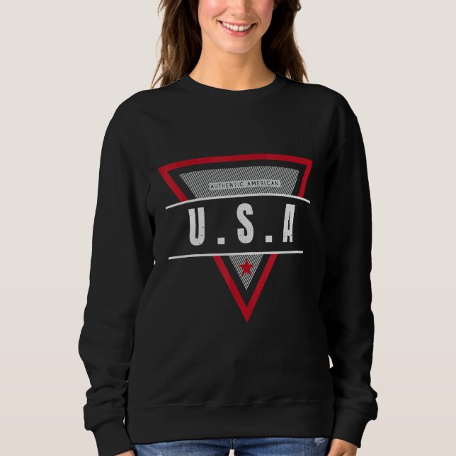 Sweatshirt Authentic American USA Patriot Labour Day America (Devant)