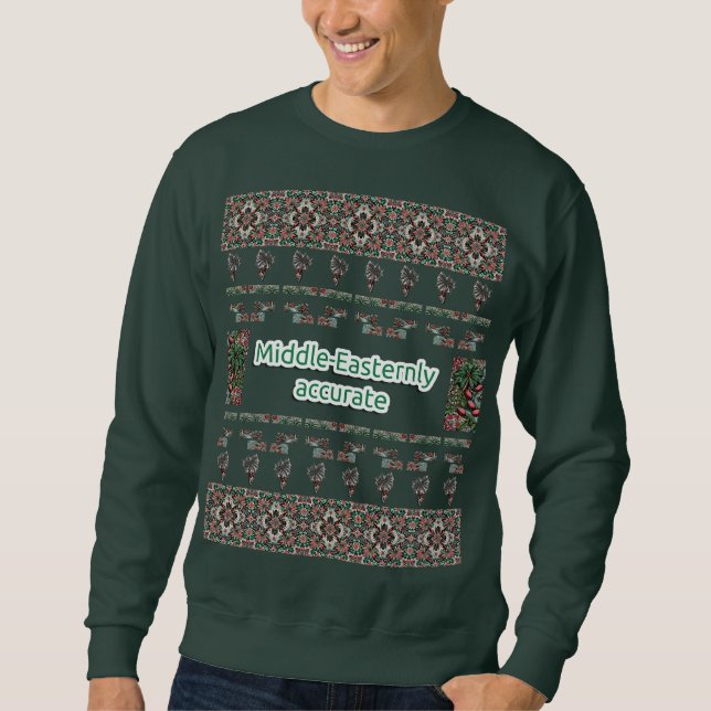 Sweatshirt Authentique Moyen-Orient exacte Noël laid (Devant)