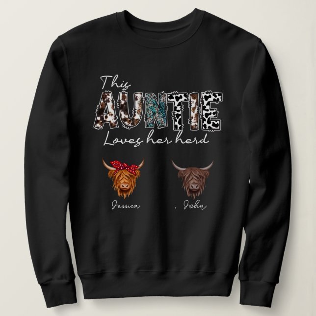 Sweatshirt Autie aime son troupeau (Design devant)