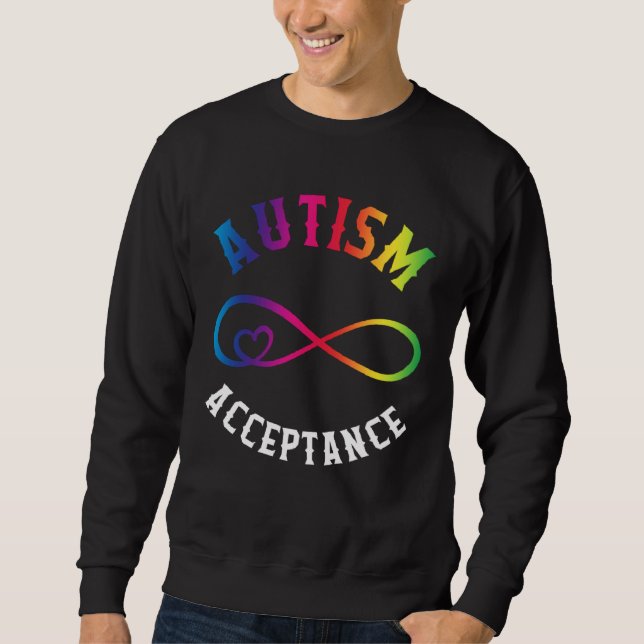 Sweatshirt Autism Awareness Acceptance Red Instead Puzzle mom (Devant)
