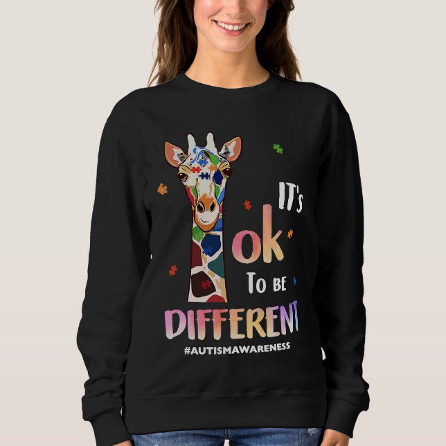 Sweatshirt Autism Awareness Acceptance Women Kid Its Ok To Be (Devant)