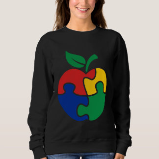 Sweatshirt Autism Awareness Apple puzzle Autism