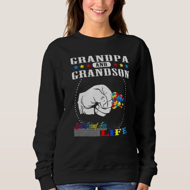 Sweatshirt Autism Awareness Grandpa Grandson Best Friend for  (Devant)