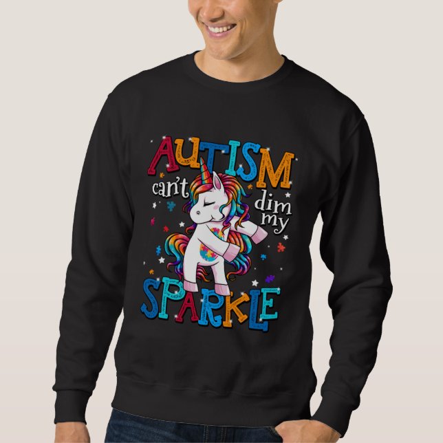 Sweatshirt Autism Awareness Kids Unicorn  For Autism Mom Girl (Devant)
