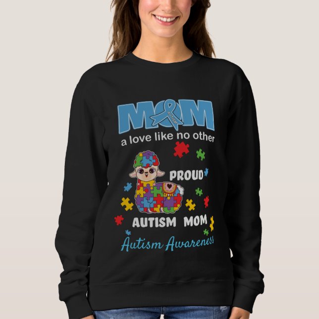 Sweatshirt Autism Awareness Mom Proud Autistic Son Daughter M (Devant)