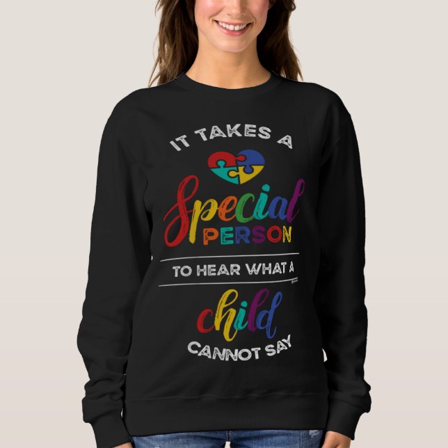Sweatshirt Autism Awareness Puzzle It Takes a Special Person  (Devant)