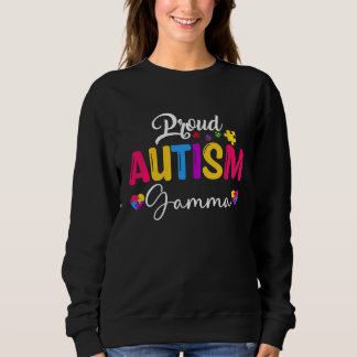 Sweatshirt Autism Awareness Puzzle Ribbon  Proud Autism Gamma