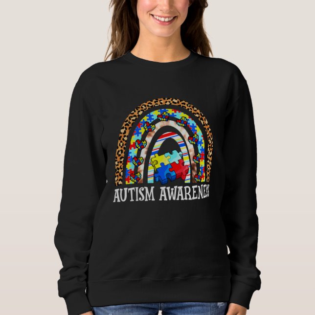 Sweatshirt Autism Awareness Rainbow Men Women Kids Autism Sup (Devant)