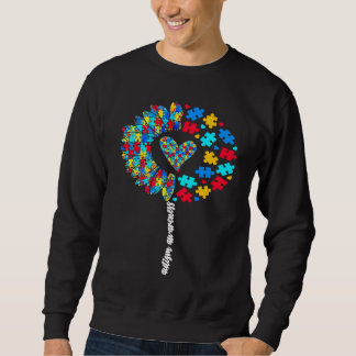 Sweatshirt Autism Awareness Sunflower Heart For Women Kids Au