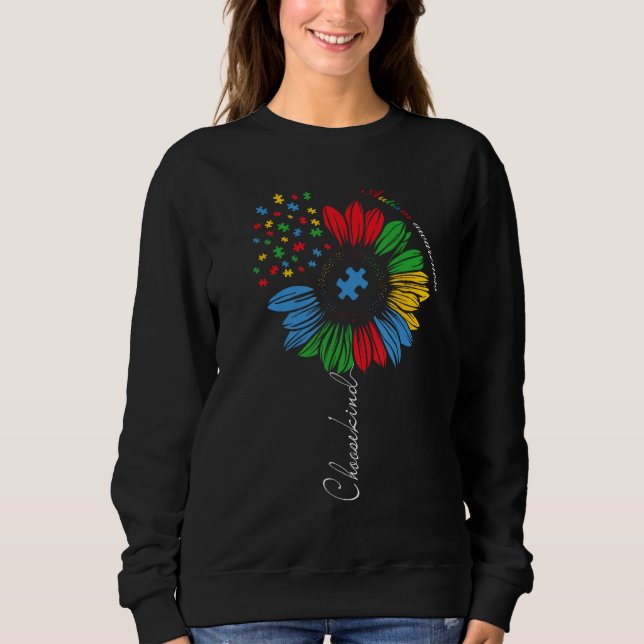 Sweatshirt Autism Awareness Sunflower Kids Choose Kind Autism (Devant)
