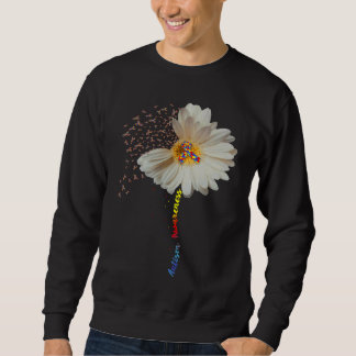 Sweatshirt Autism Awareness Sunflower Ribbon