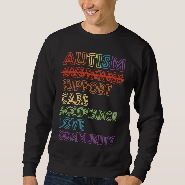 Sweatshirt Autism Awareness Support Care Acceptance Accept Un (Devant)