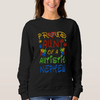 Sweatshirt Autism Awareness Wear Proud Aunt Of Nephew Men Wom