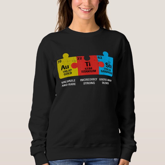 Sweatshirt Autism Elements Periodic Table Awareness ASD Men W (Devant)