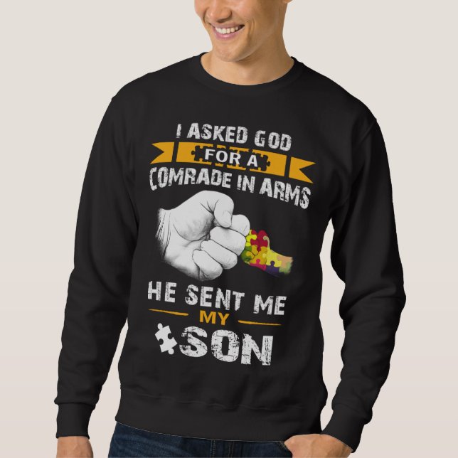 Sweatshirt Autism Grandson Autism Awareness Men Women Grandpa (Devant)