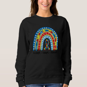 Sweatshirt Autism Mom Rainbow Accepter Adapt Advocate Autism 