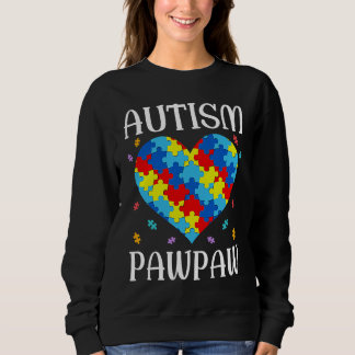 Sweatshirt Autism Pawpaw Matching Family Heart Autism Awarene