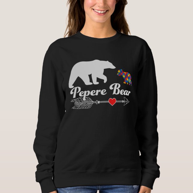 Sweatshirt Autism Pepere Bear Puzzle Autism Awareness Autisti (Devant)