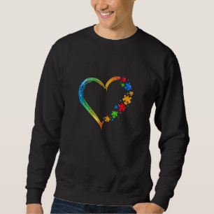 Sweatshirt Autisme amour du coeur Autistique Sensibilisation