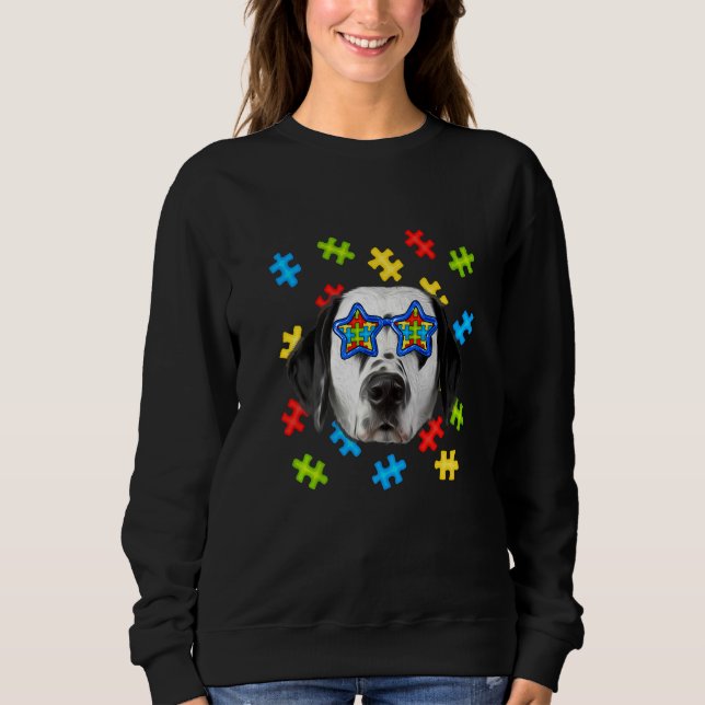 Sweatshirt Autisme dalmate mignon Puzzle Lunettes de soleil C (Devant)