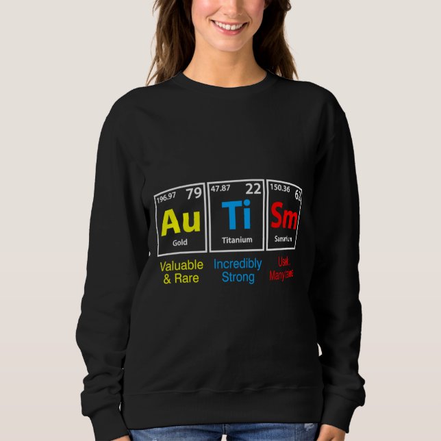 Sweatshirt Autisme Élément chimique Autisme inspirationnel (Devant)