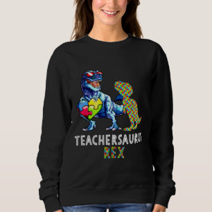 Sweatshirt Autisme Enseignant Dinosaure Enseignant Rex Actif
