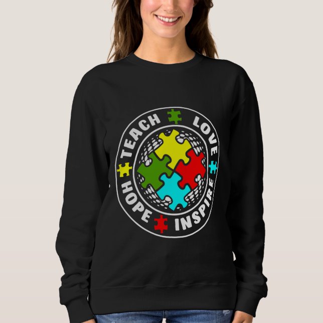 Sweatshirt Autisme Enseignant Éducation Spéciale Retour (Devant)