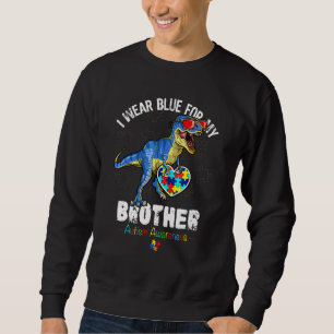 Sweatshirt Autisme frère porter bleu Dino Sensibilisation sur