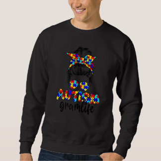 Sweatshirt Autisme Gram Messy Bun Lunettes de soleil Bandana 