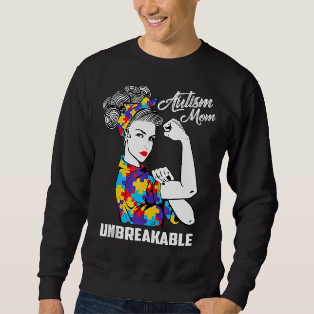 Sweatshirt Autisme Maman Sensibilisation sur l'autisme incass (Devant)
