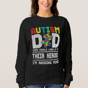 Sweatshirt Autisme Papa Certaines personnes regardent vers le