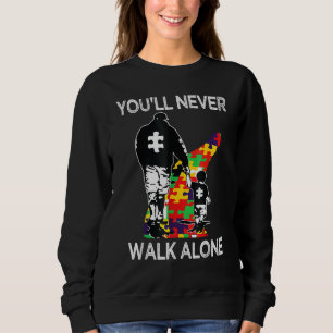 Sweatshirt Autisme Papa soutient seul Puzzle Vous ne marchere