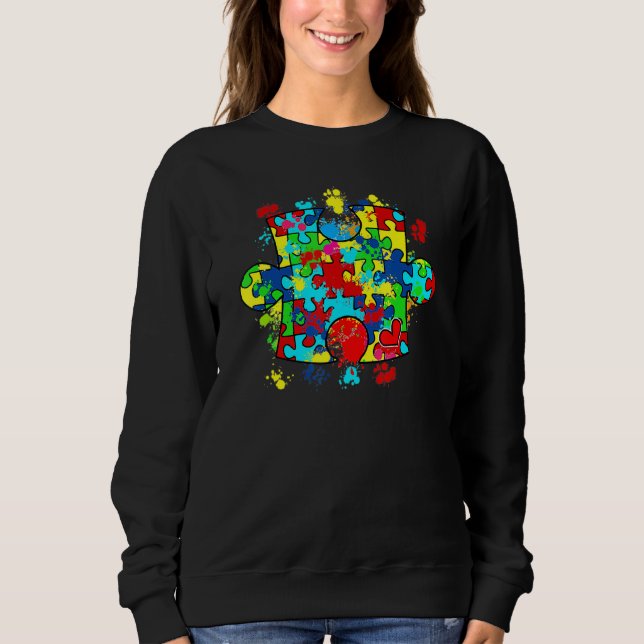 Sweatshirt Autisme Puzzle Amour Sensibilisation sur l'autisme (Devant)