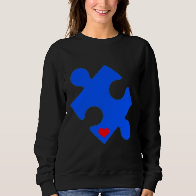 Sweatshirt Autisme Puzzle Coeur (Devant)