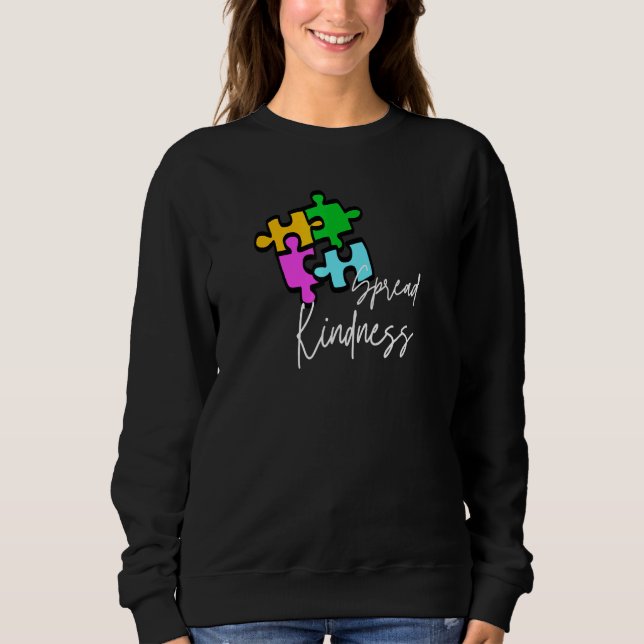 Sweatshirt Autisme répandre Kindness Neurodiversity Rainbow I (Devant)