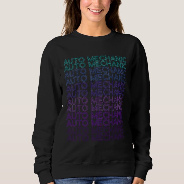 Sweatshirt Auto Mechanic Repairman Retro Car (Devant)