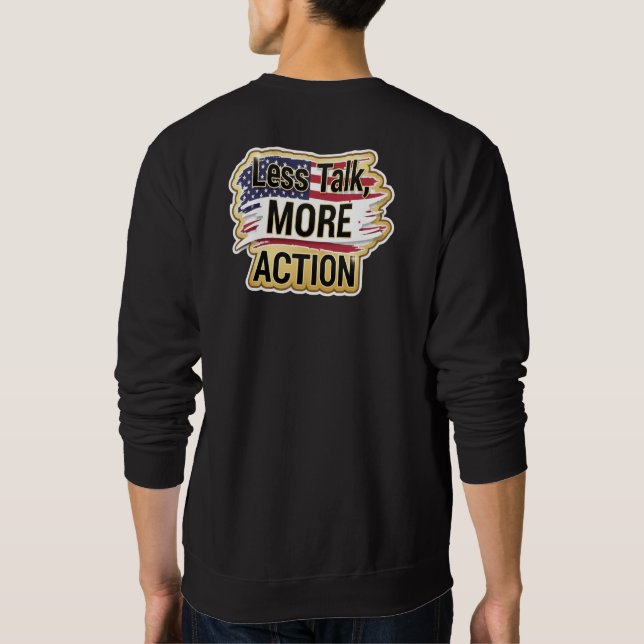 Sweatshirt Autocollant de Paix Patriotique (Dos)