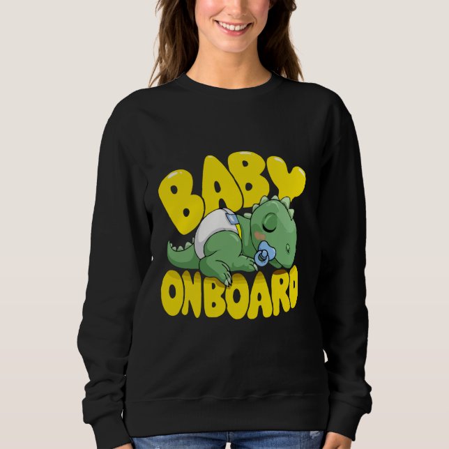 Sweatshirt Autocollant pour voiture "Bébé dinosaure mignon à  (Devant)