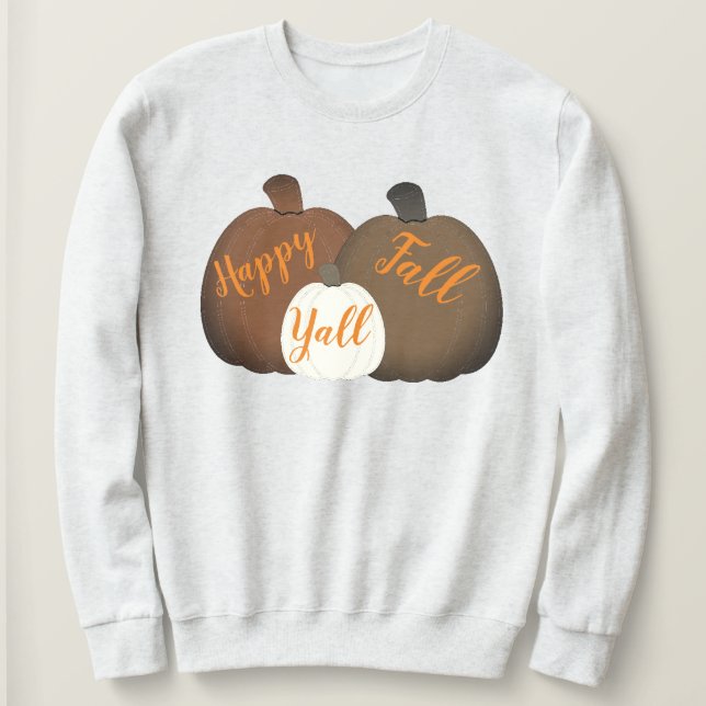 Sweatshirt automne/automne/Citrouille (Design devant)