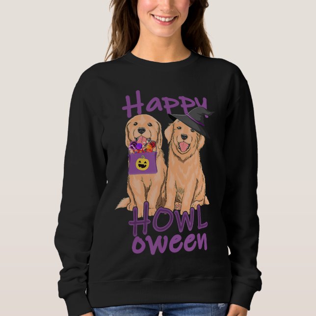 Sweatshirt Automne Golden Retriever Love Halloween (Devant)