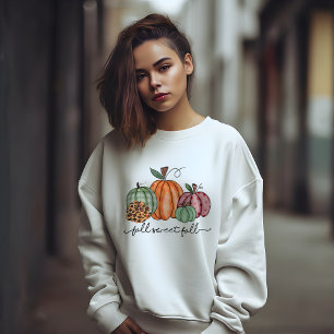 SWEATSHIRT AUTOMNE THÈME AUTOMNE CHUTE SUEET CHUTE CITROUILLE
