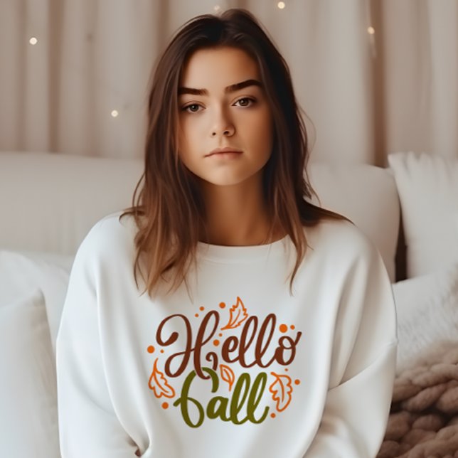 SWEATSHIRT AUTOMNE THÈME HELLO AUTOMNE (Créateur téléchargé)