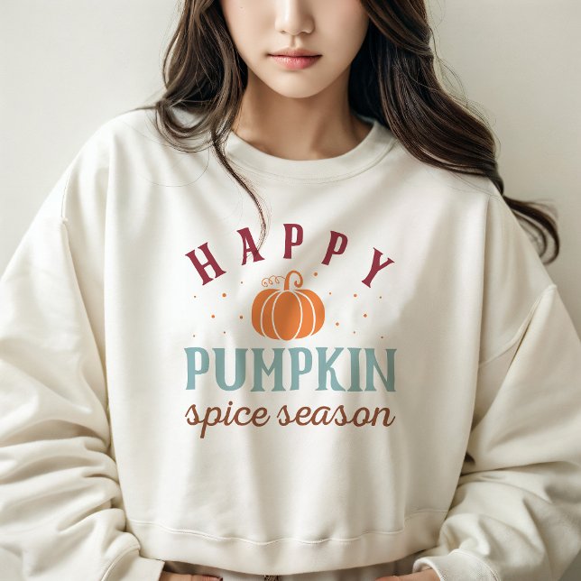 SWEATSHIRT AUTOMNE THÈME HEUREUX SAISON DES ÉPICES CITROUILLE (Créateur téléchargé)
