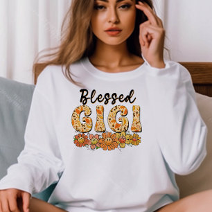 SWEATSHIRT AUTOMNE THÈME RETRO SUPER BLESSED GIGI