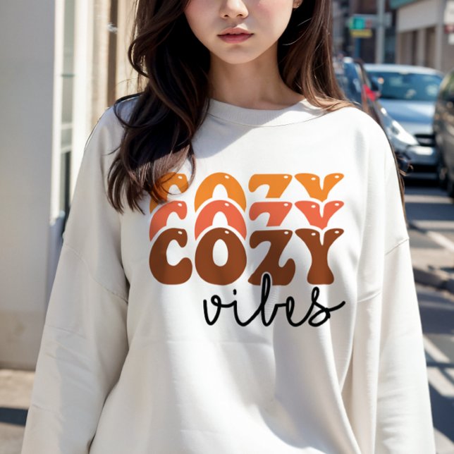 SWEATSHIRT AUTOMNE THÈME RÉTRO TOMBER COSY VIBES (Créateur téléchargé)