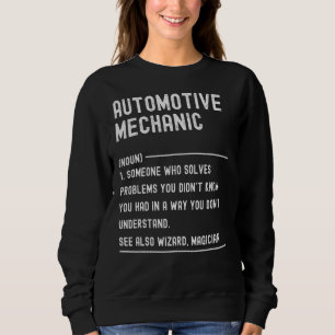 Sweatshirt Automobile Mécanicien Définition Titre du travail