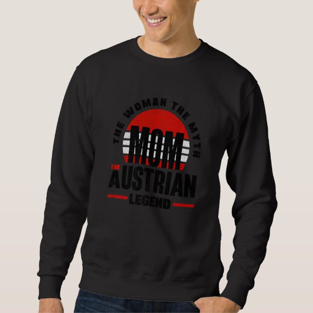 Sweatshirt Autriche Autrichien Drapeau de l'Autriche Mère   (Devant)