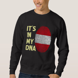 Sweatshirt Autriche Dans Mon Adn Autriche Drapeau Équipe Autr