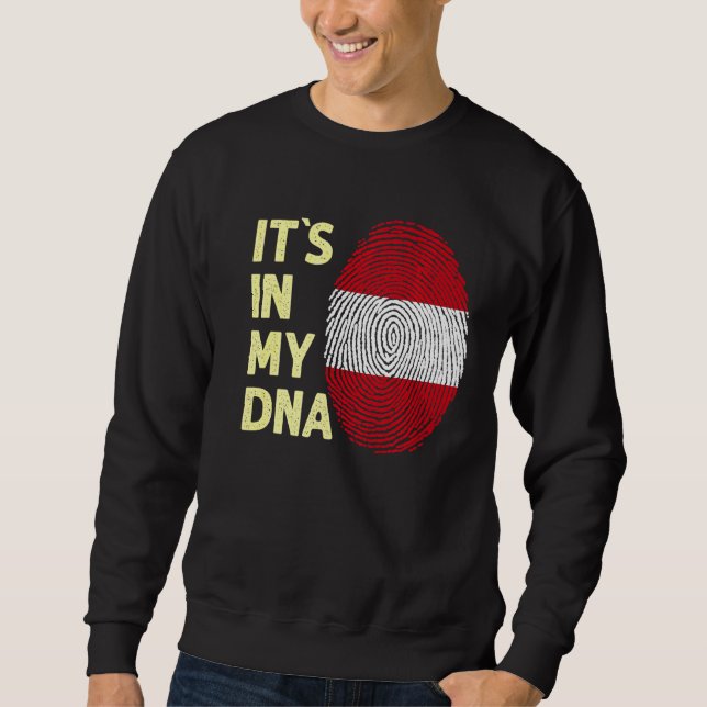 Sweatshirt Autriche Dans Mon Adn Autriche Drapeau Équipe Autr (Devant)