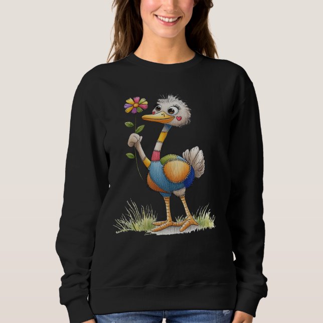 Sweatshirt Autruche mignonne (Devant)